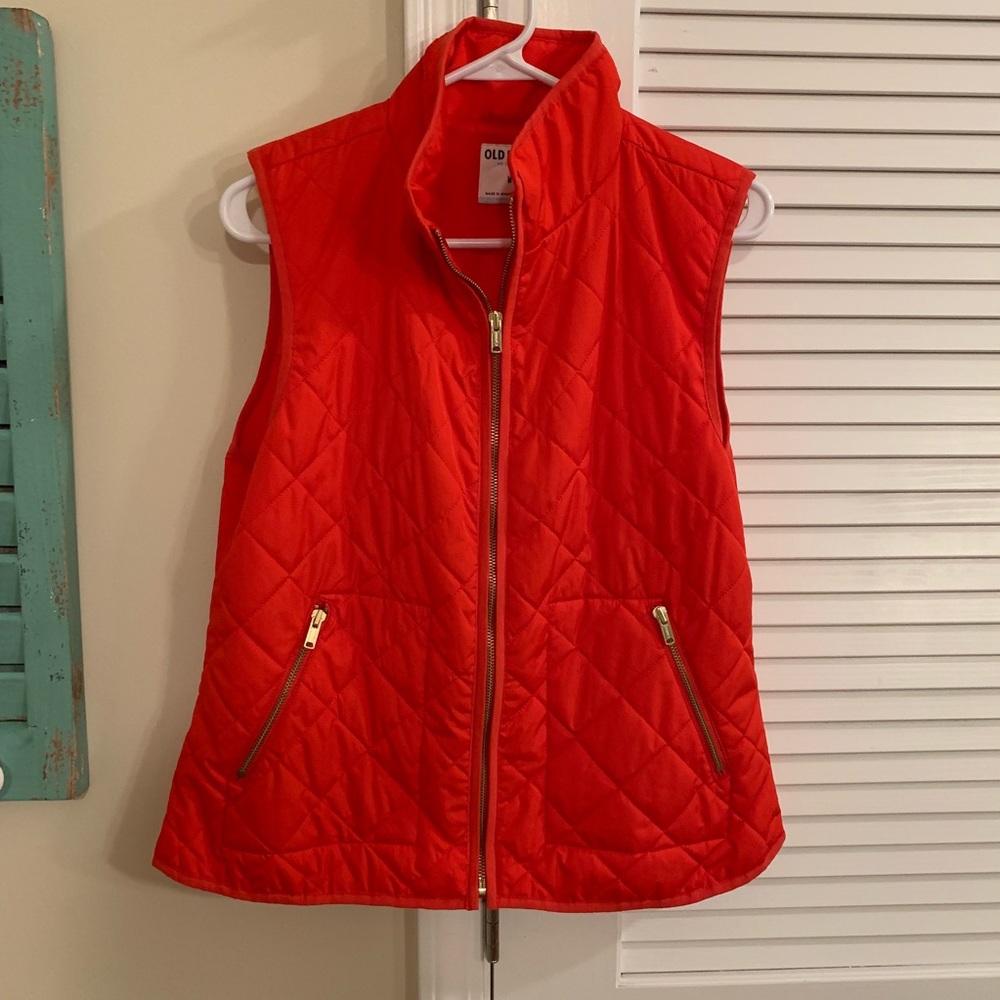 Coral Puffy Vest